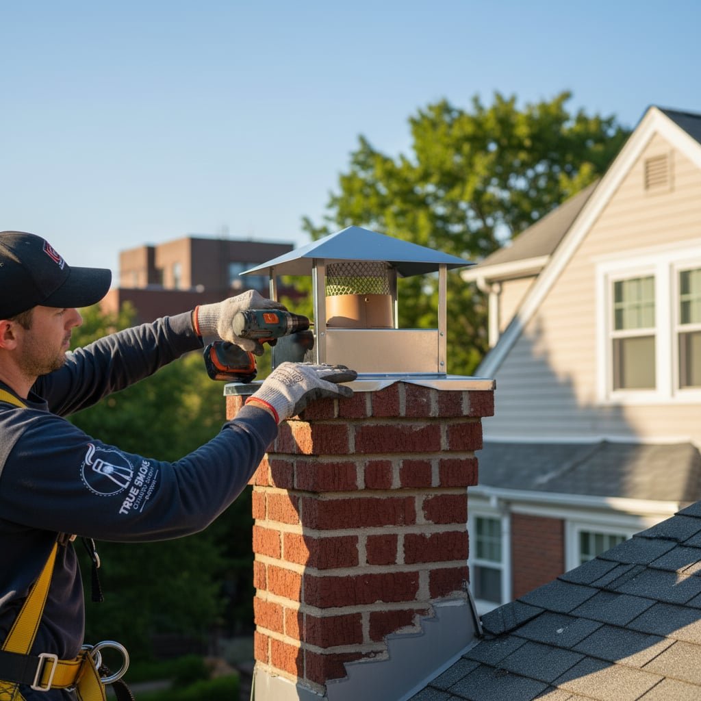 Boston Chimney Cap Installation
